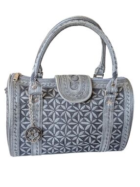 Banda Bags Gray Women’s Satchel Mini Weekender Handbag Bohemian Designer